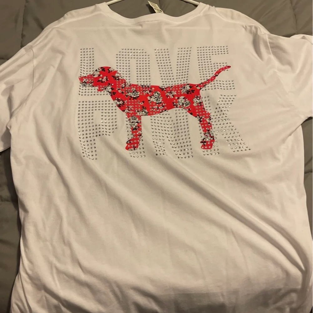 NWT Vs pink long sleeve shirt bling xl